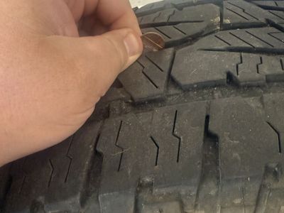255/70R18 116S All-Season Tire - Good Tread Depth (Penny Test)