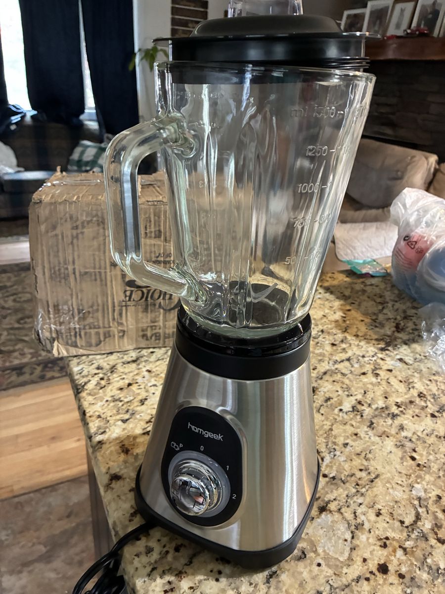 Brand new,Homgeek HAT-9839DL High Speed Blender, 750W High-Speed Glass