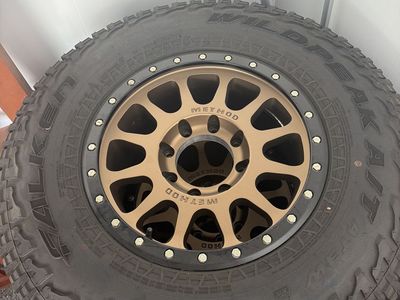 Method Race Wheels (Bronze) with Falken Wildpeak A/T LT285/75R18 Tires - Approx. 3K Miles - Excellent Condition