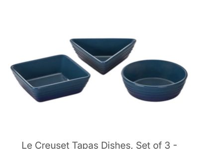 Le Creuset Set Of 3 Tapas Dishes - Agave/Teal Blue