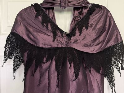 Mysterious Maiden Adult Halloween Costume Purple/Black Lace Size S/M