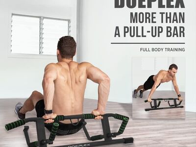 Doeplex Multi-Grip Pull-Up Bar with Smart Hook Technology