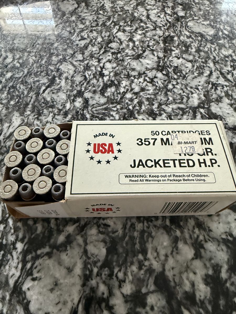 357 Magnum 110 GR. Jacketed Hollow Points 50 rounds