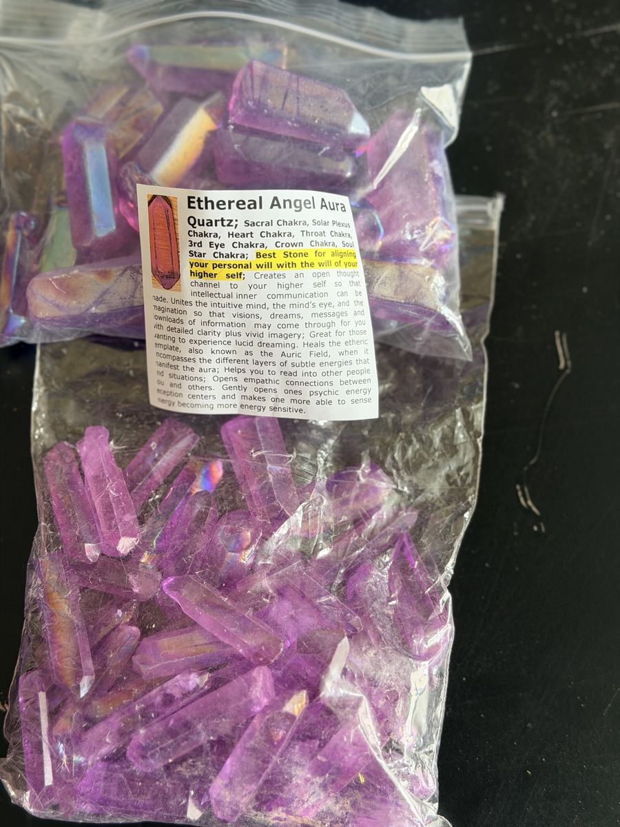 Ethereal Angel Aura Quartz Points for Chakra Healing & Lucid Dreaming