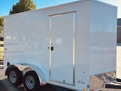 2025 Look Trailer ST DLX 7x12 Enclosed Cargo Trailer - White, 7000 GVWR