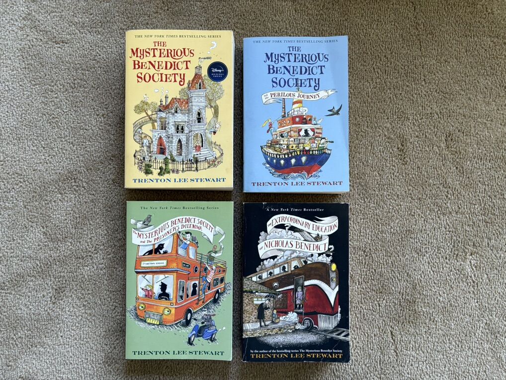 The Mysterious Benedict Society Series, by Trenton Lee Stewart (paperbacks)