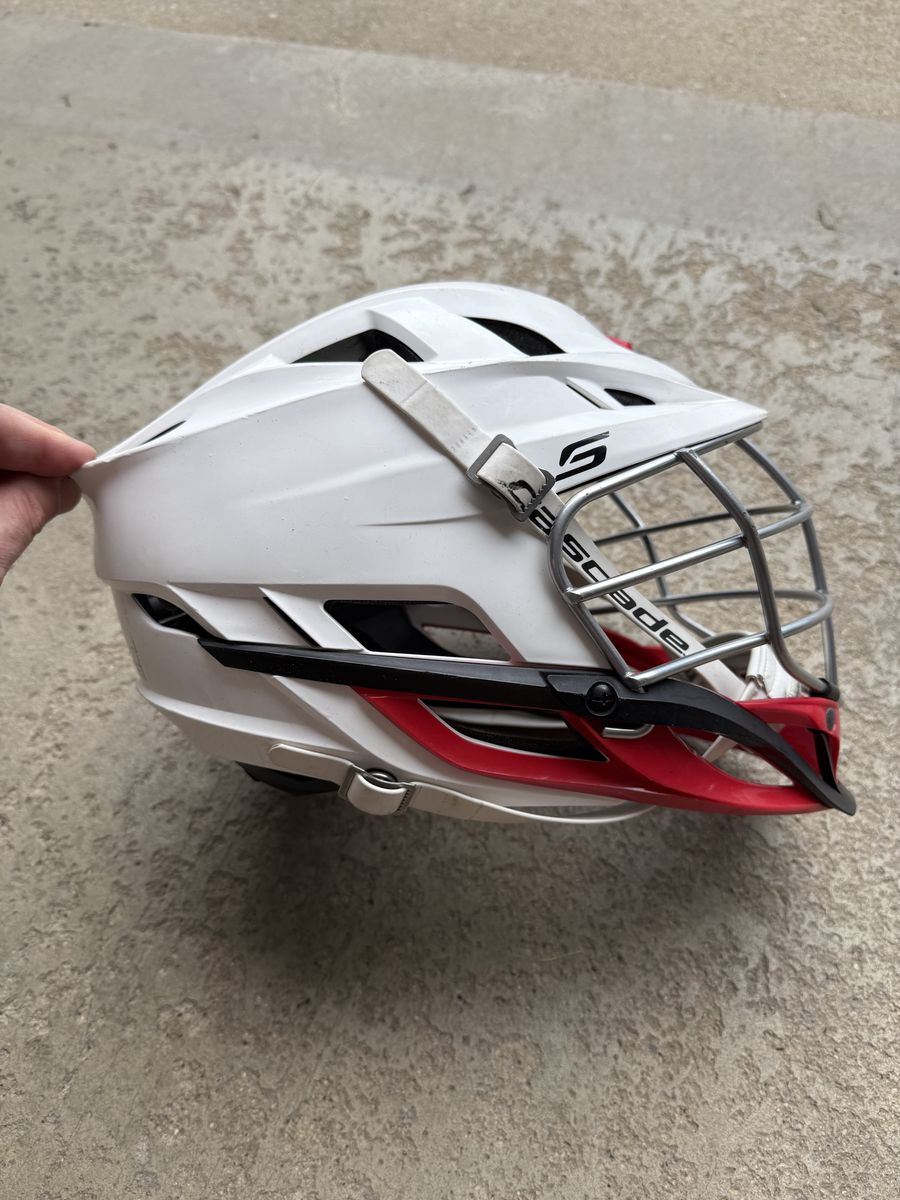 Youth Lacrosse Equipment - Cascade S Helmet, Maverik EKG Chest Protector, Warrior Gloves & Elbow Pads
