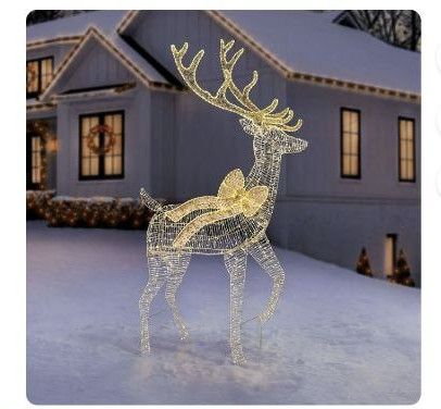 Member's Mark 7' Pre-Lit Twinkling Buck - $80