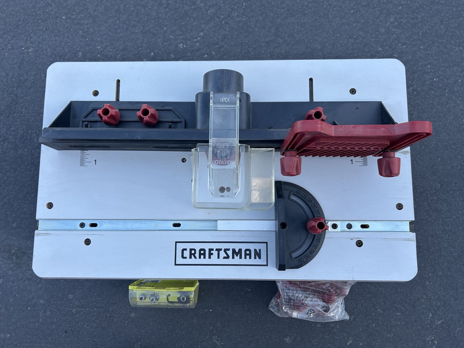 Craftsman Router Table with Ryobi Roundover Bit Set - Portable Woodworking Tool