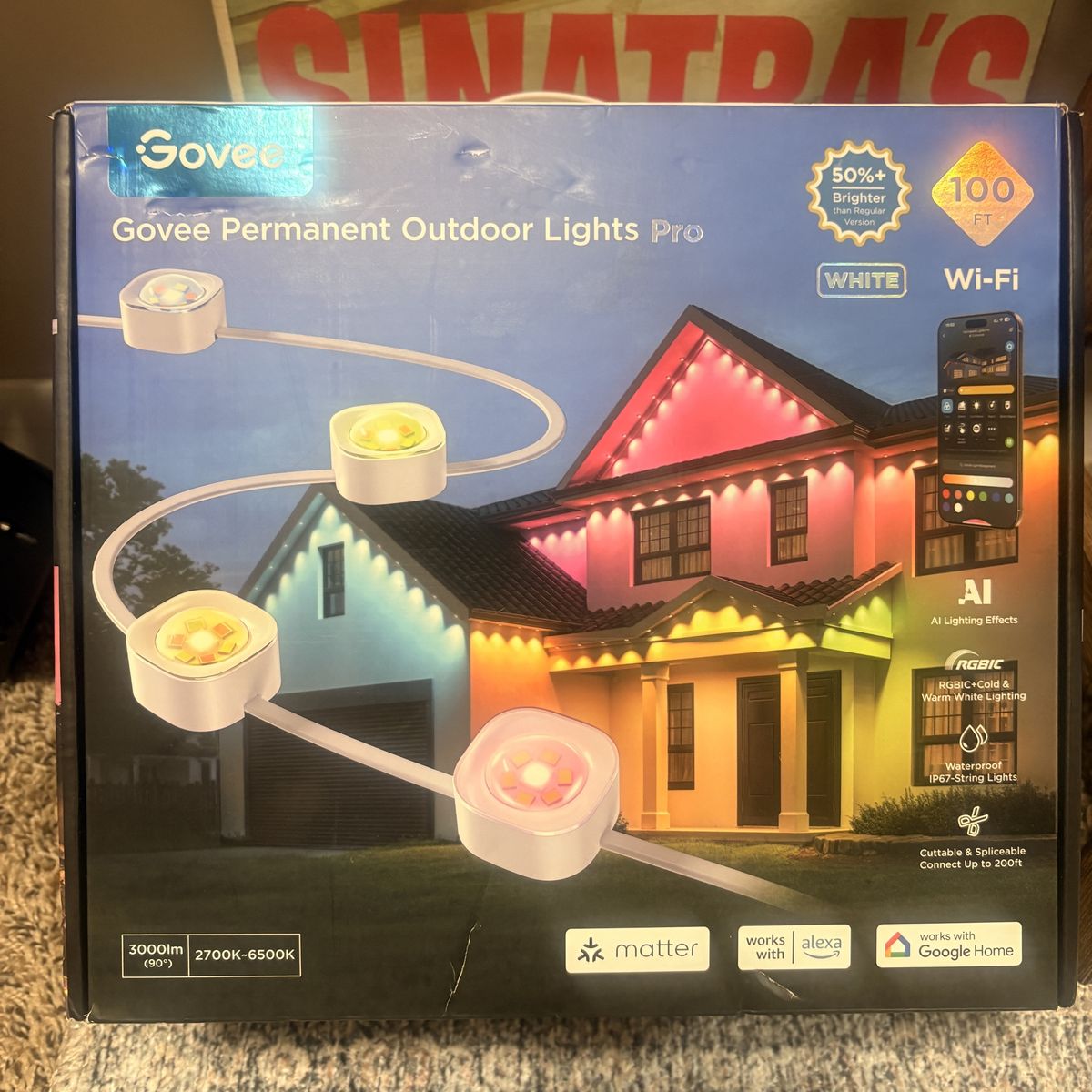 •GOVEE•PERMANENT OUTDOOR LIGHTS PRO•100FT•