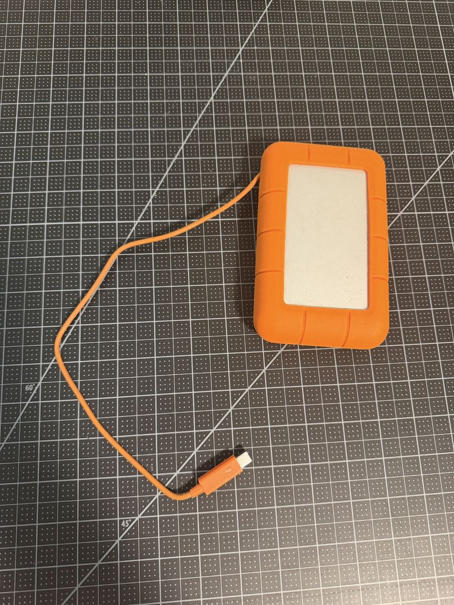 LaCie Rugged Mini USB 3.0 3TB External Hard Drive - Orange, Portable, Shock & Drop Resistant