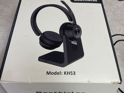 Soothielec KH53 Wireless Bluetooth Headset with Charging Base and Microphone