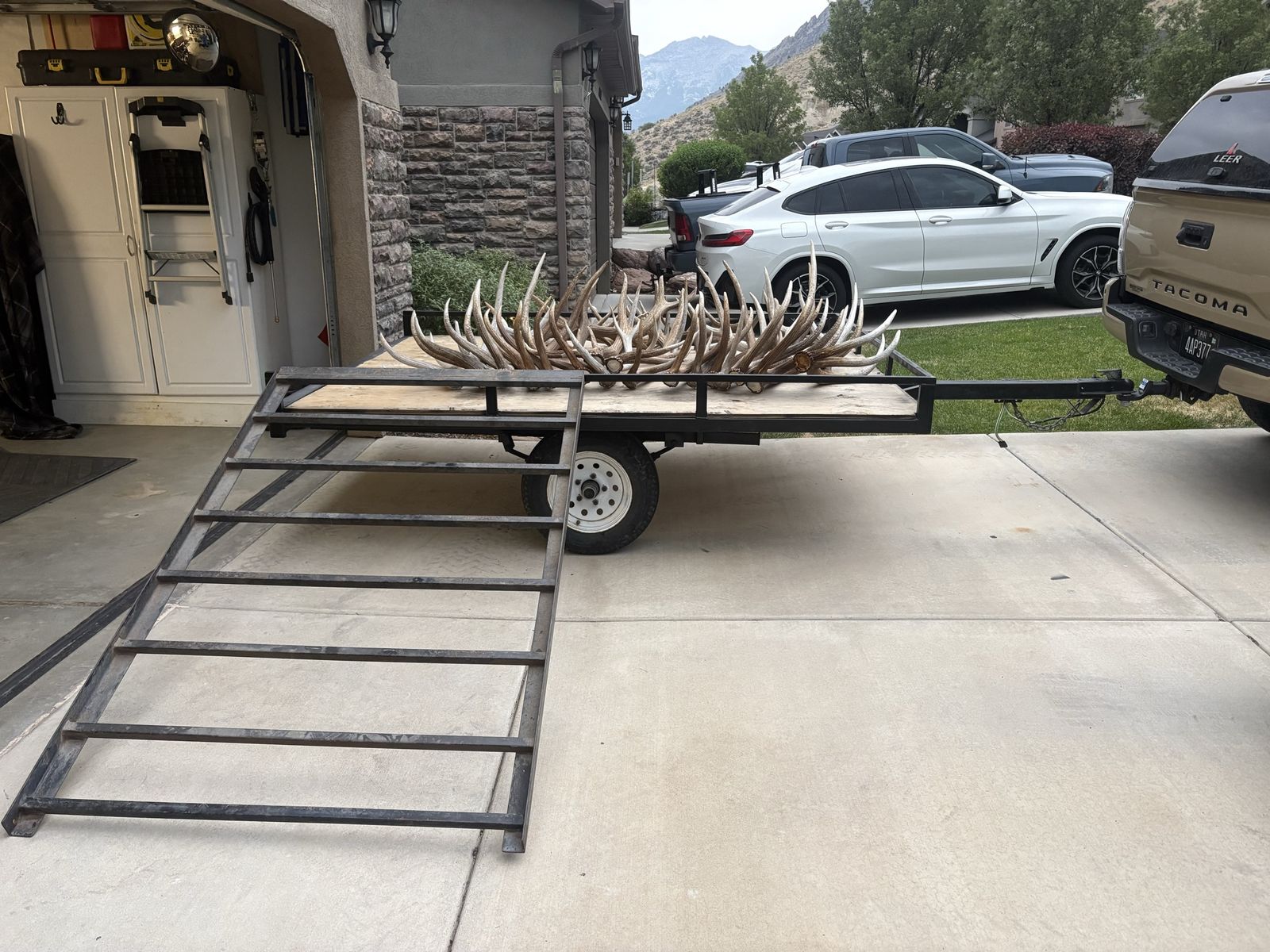 Utility Trailer with Side Loading Ramp - ATV/Motorcycle/Equipment Hauler, All Lights Work