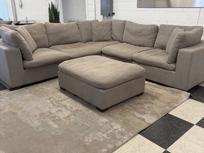 COSTCO THOMASVILLE LOWELL 6-PIECE BROWN MODULAR SECTIONAL!