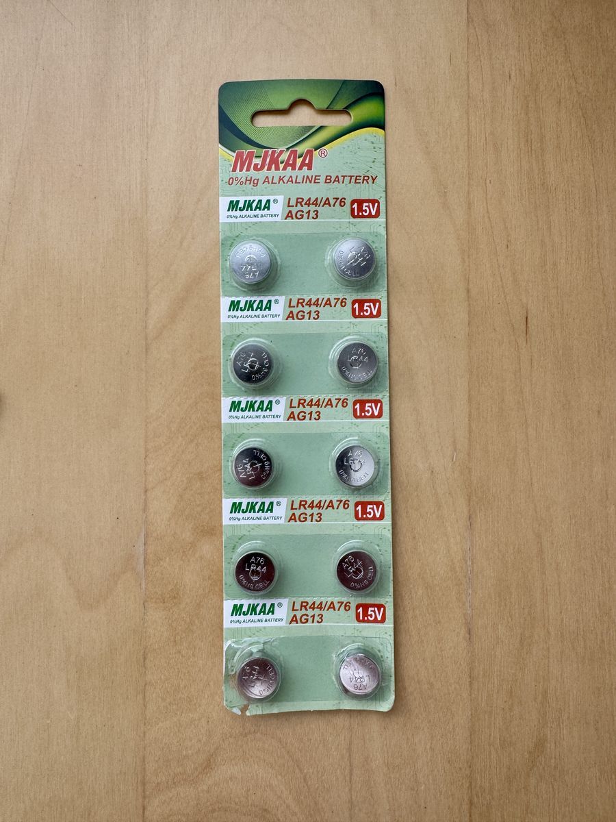 LR44 1.5V Alkaline Button Cell Batteries 10 pack