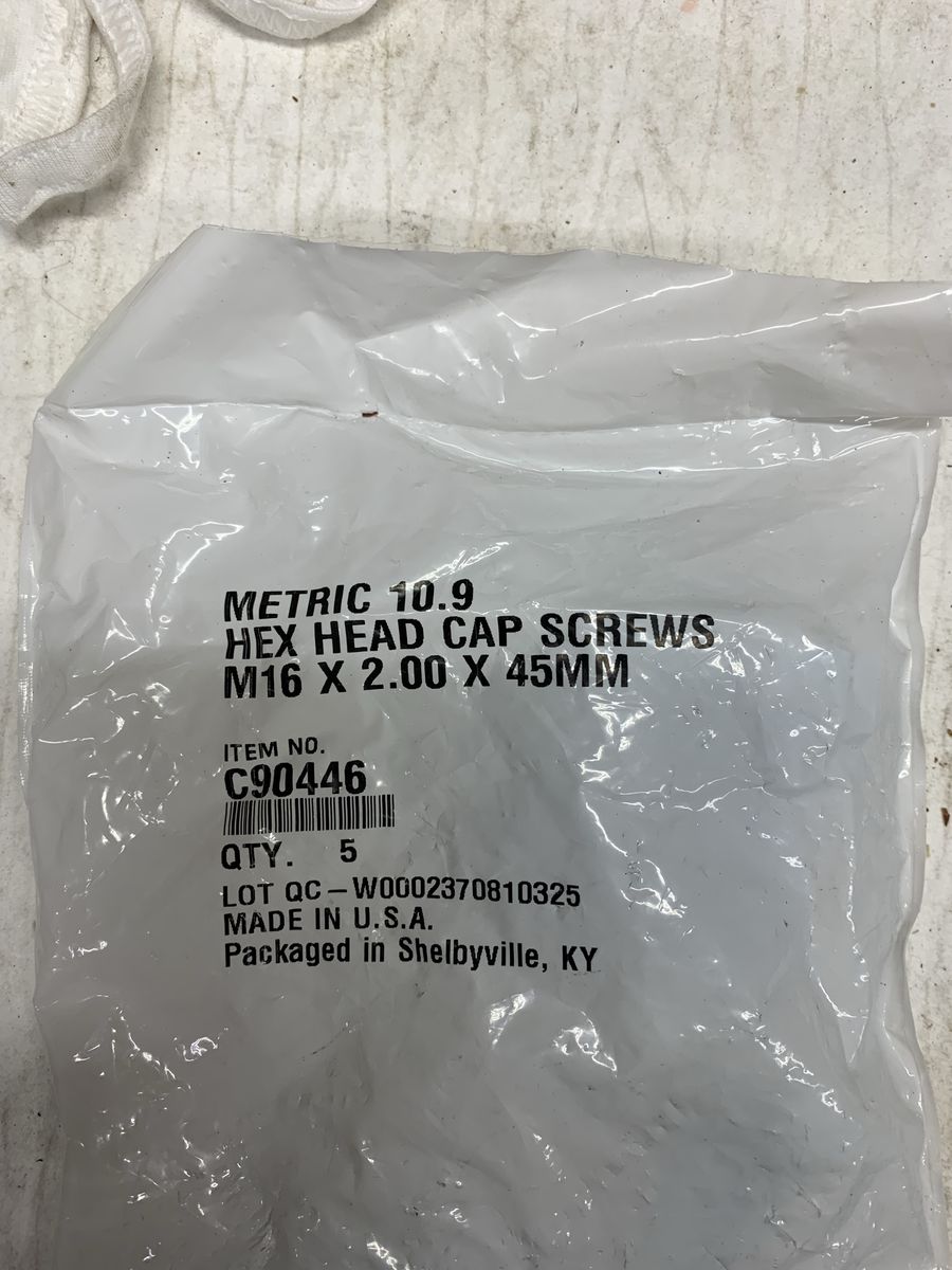 Metric 10.9 Hex Head Cap Screws M16 x 2.00 x 45mm Qty 5