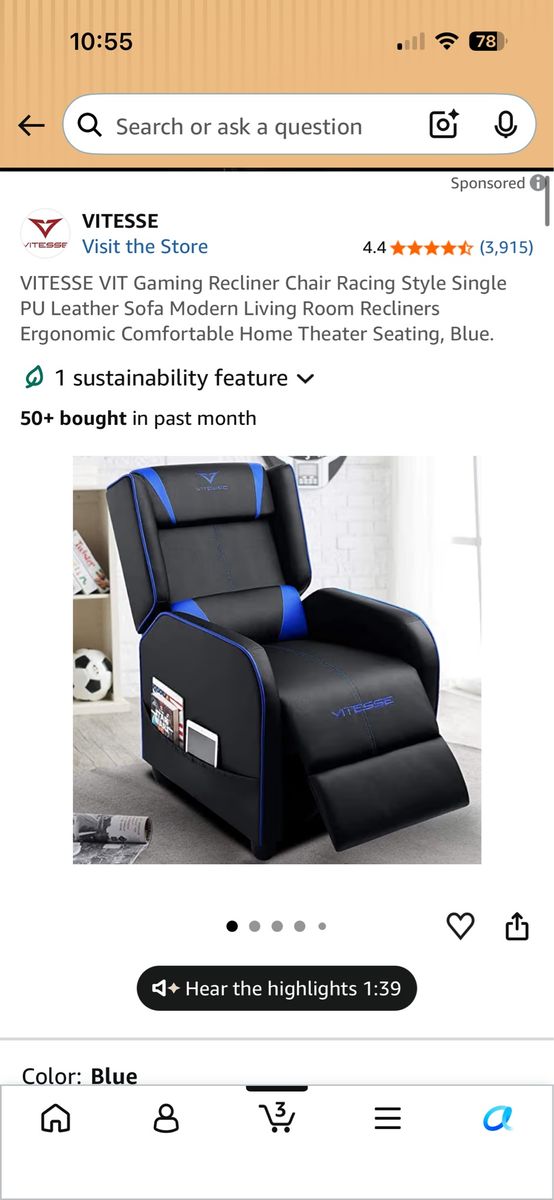VITESSE VIT Gaming Recliner Chair