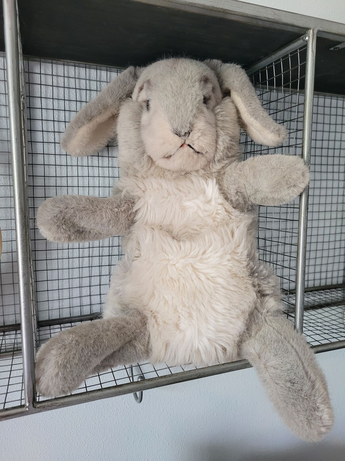 Vintage 70s 15” Steiff Jolly Hase Rabbit Hand Puppet with Button in Ear