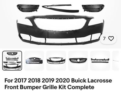 For 2017 2018 2019 2020 Buick Lacrosse Front Bumper Grille Kit Complete