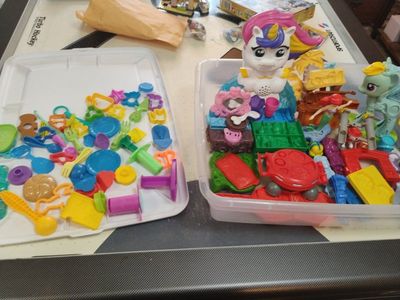 My Little Pony & Play-Doh Assorted Toys - Unicorn & Pegasus Figures, Play-Doh Molds & Tools