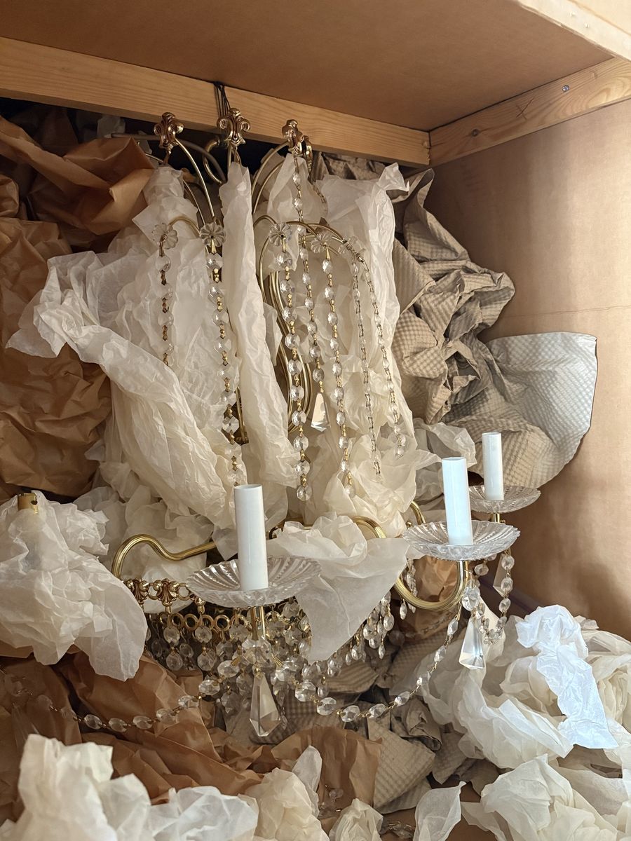 Antique Crystal Chandeliers from England- Set of 2