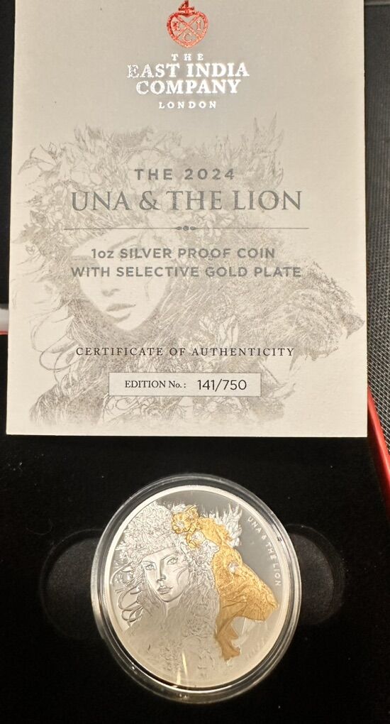 The 2024 UNA & THE LION 1oz Silver Proof