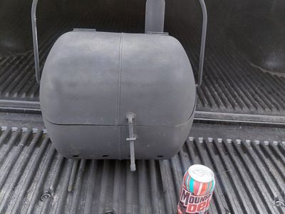 Portable Charcoal Grill / BBQ Smoker - Compact Metal Barrel Design with Carry Handle