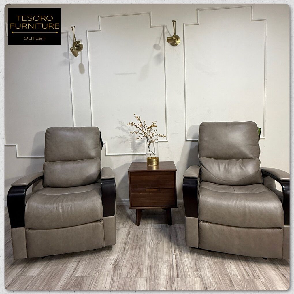 NEW SHAYNE LEATHER RECLINER CHAIR SET
