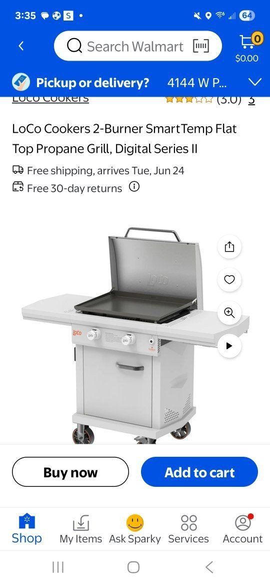 2 gas burner flat top grill