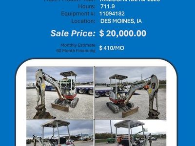 Mini Excavator Takeuchi TB216 , 2020 low hrs 711