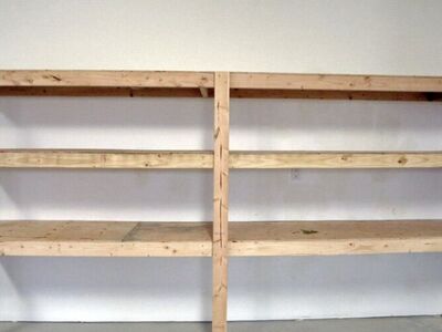 Custom wooden shelving