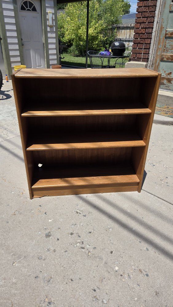 Wooden Bookcase, 3-Shelf, Light Brown