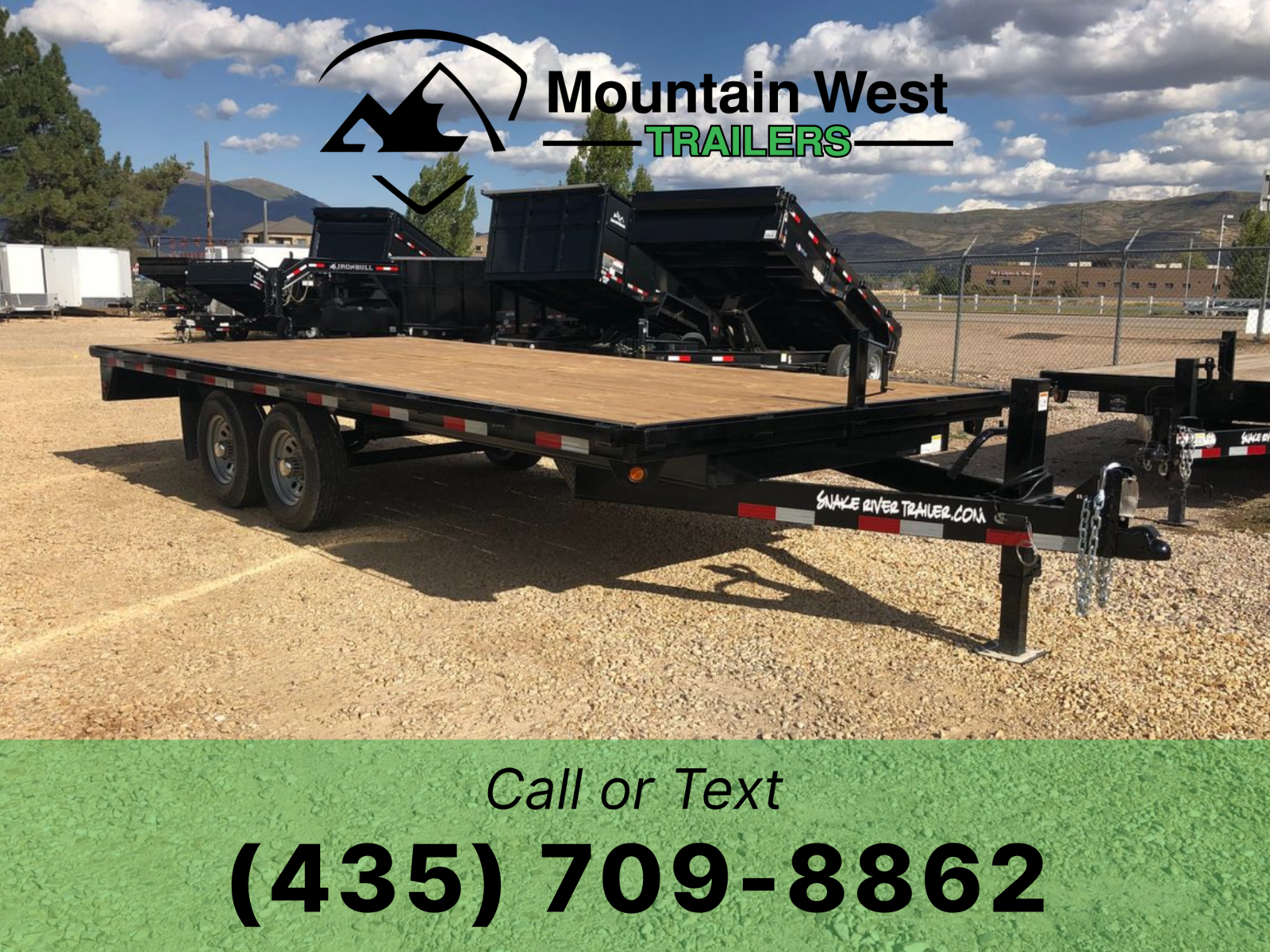 2026 Snake River 18'-10K Deck Over Flatbed Trailer