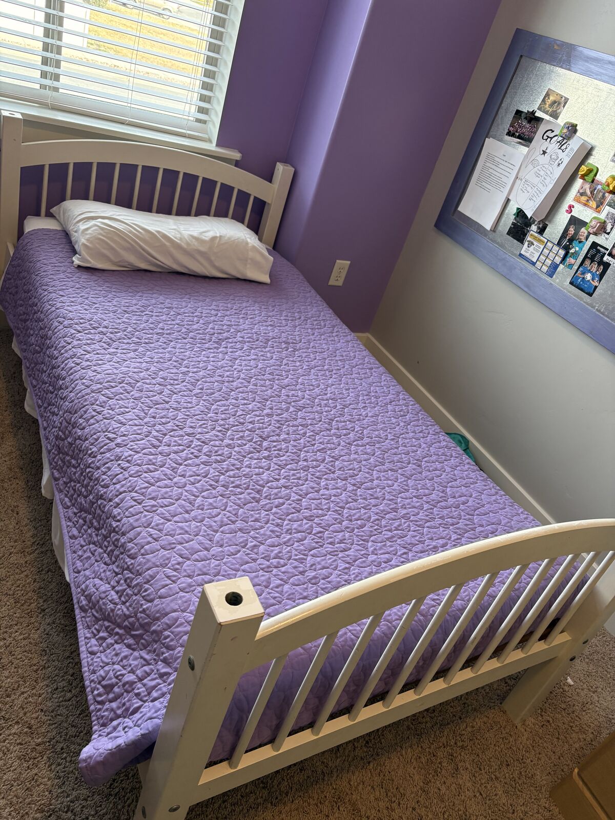 FREE white twin bed with mattress