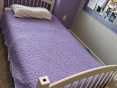 FREE white twin bed with mattress