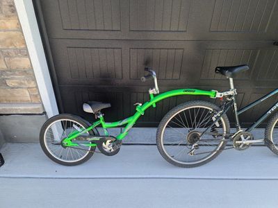 Kids ride tag along bike attachment trailer copilot wee ride