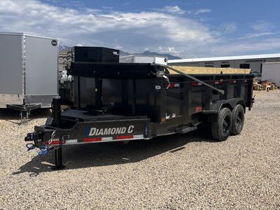 7x16 Diamond C LPT 210 Dump Trailer - 32" Sides - 23K GVWR - 7 Gauge Floor and Walls, ABS Brakes, Board Brackets, Hydraulic