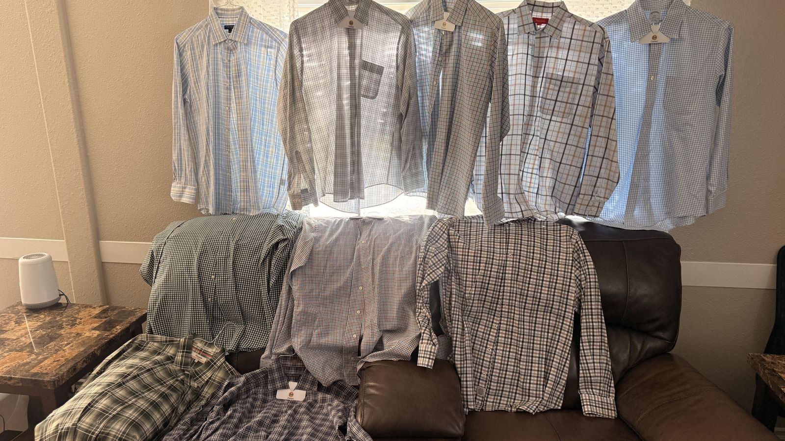 Size large men dress up shirts