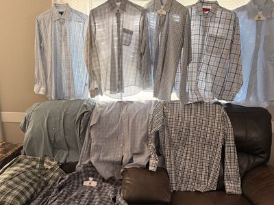 Size large men dress up shirts