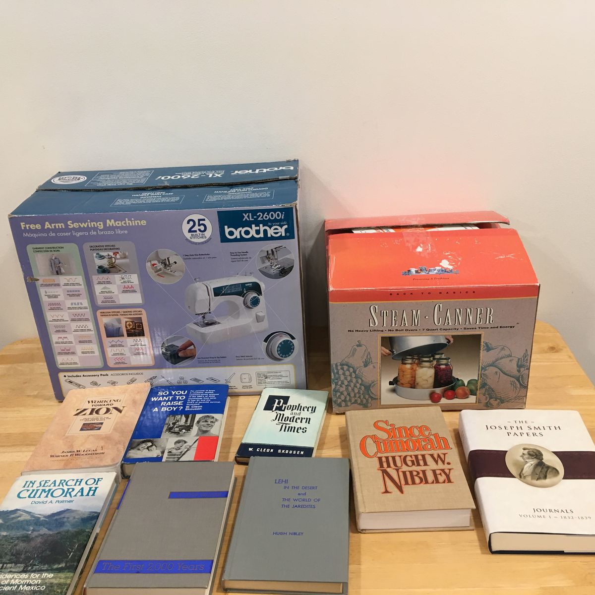 Brother Sewing Machine $80 Steam Canner $35 Books are $5-$15