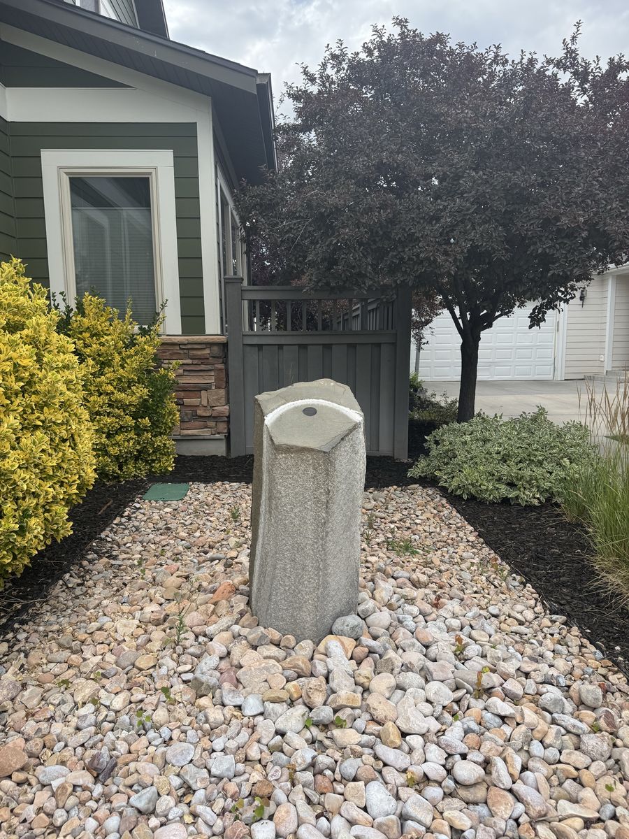 Natural Stone Outdoor Water Fountain, Garden & Patio Decor