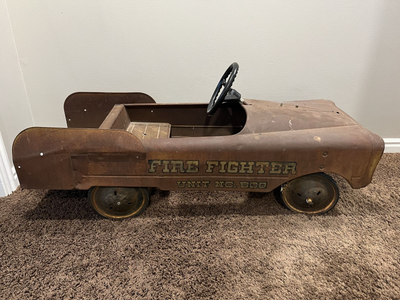 Vintage Murray Sad Face pedal car fire truck