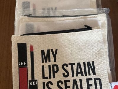 Breakups To Makeup Sephora My Lip Stain Is Sealed Canvas Cosmetic Pouches Set of 4