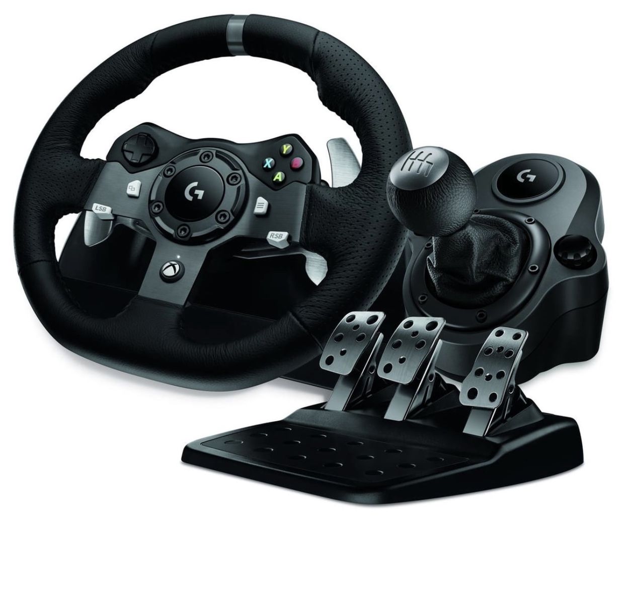 Logitech G920 Driving Force Racing Wheel, Pedals, and Shifter Set for Xbox and PC