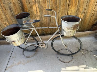 Garden Bike Pot Holder Decoration