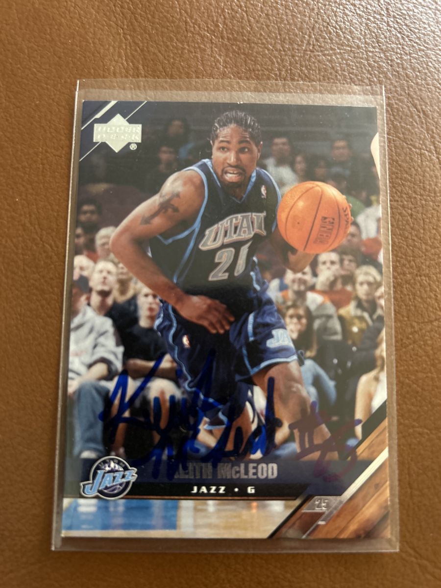 Upper Deck Keith McLeod Utah Jazz 2005-06 Upper Deck Autographed NBA Basketball Card Rare Collectible Hand Signed Auto