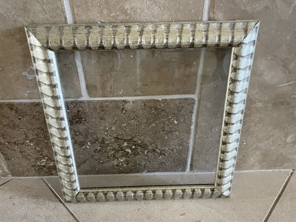 Hanging Picture Frame Square Brushed Silver