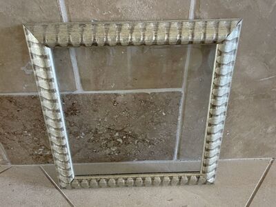 Hanging Picture Frame Square Brushed Silver