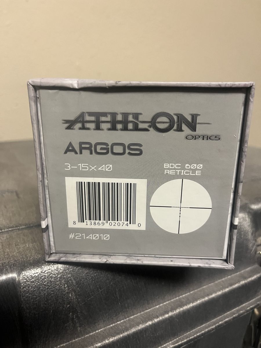 Athlon Argos 3-15x40 rifle scope