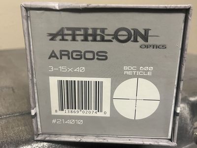 Athlon Argos 3-15x40 rifle scope